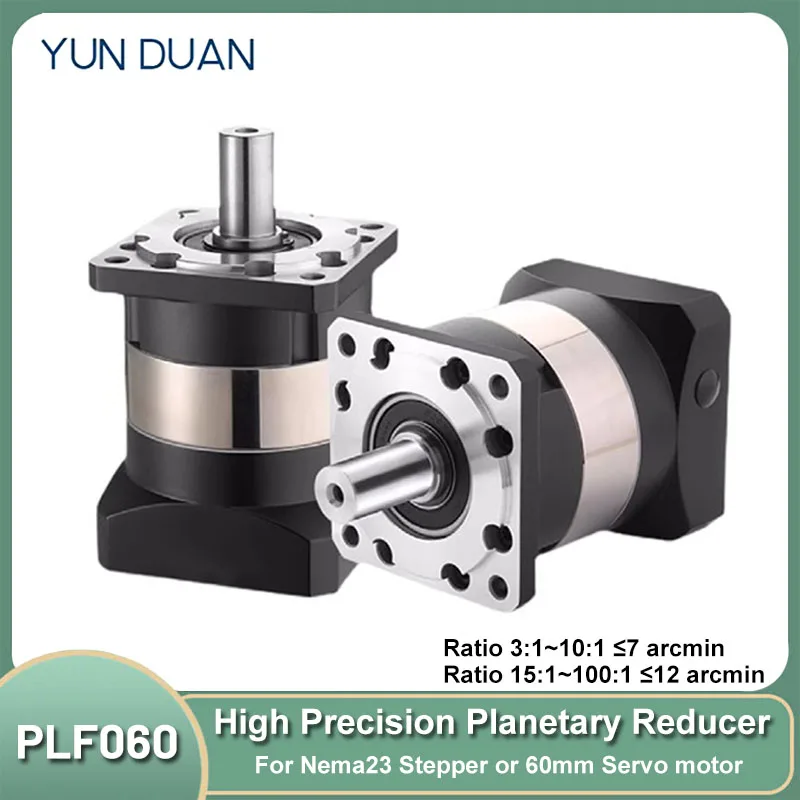 Motor Gearbox Redutor Planetário Step-down Redução Gearbox 635 8. 525 11 14 mm Entrada 200w 400w 60 mm Servo Motor Nema23