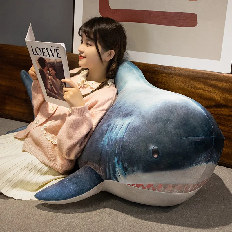

Big Size Shark Plush Toy Cartoon Sharks Stuffed Sea Animal Plushies Doll Soft Throw Pillow Toys for Boys Girls Kids Home Decor