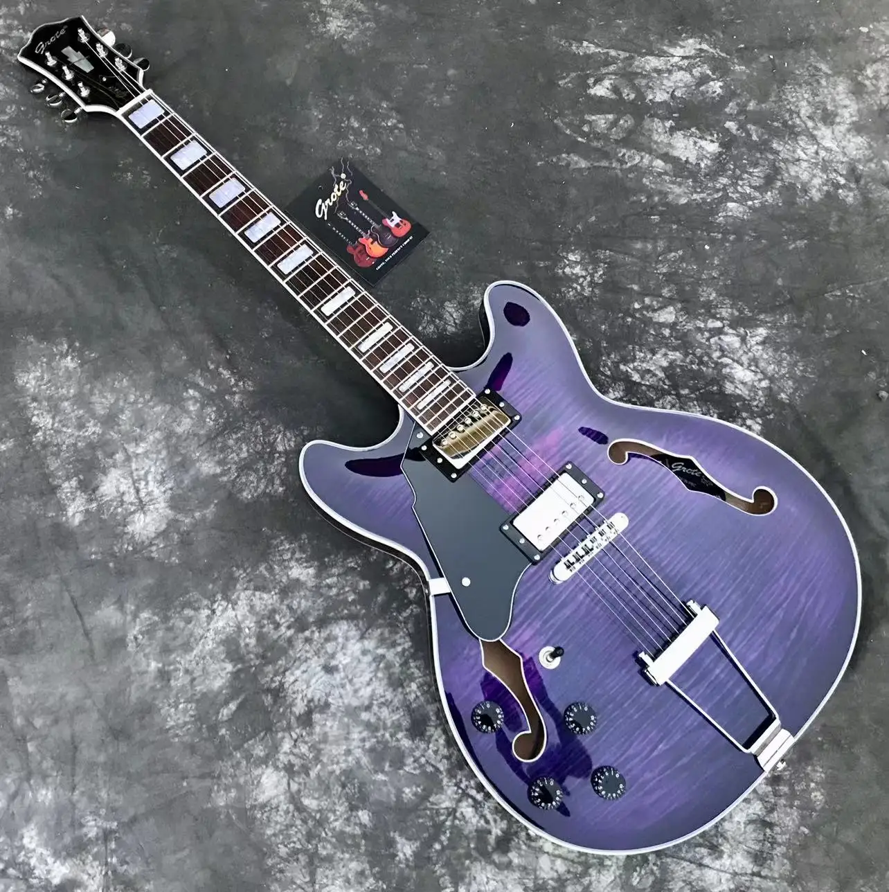 

free shipping Left hand left-hand lefty semi jazz hollow body f hole electric guitar electrique guiter guitarra