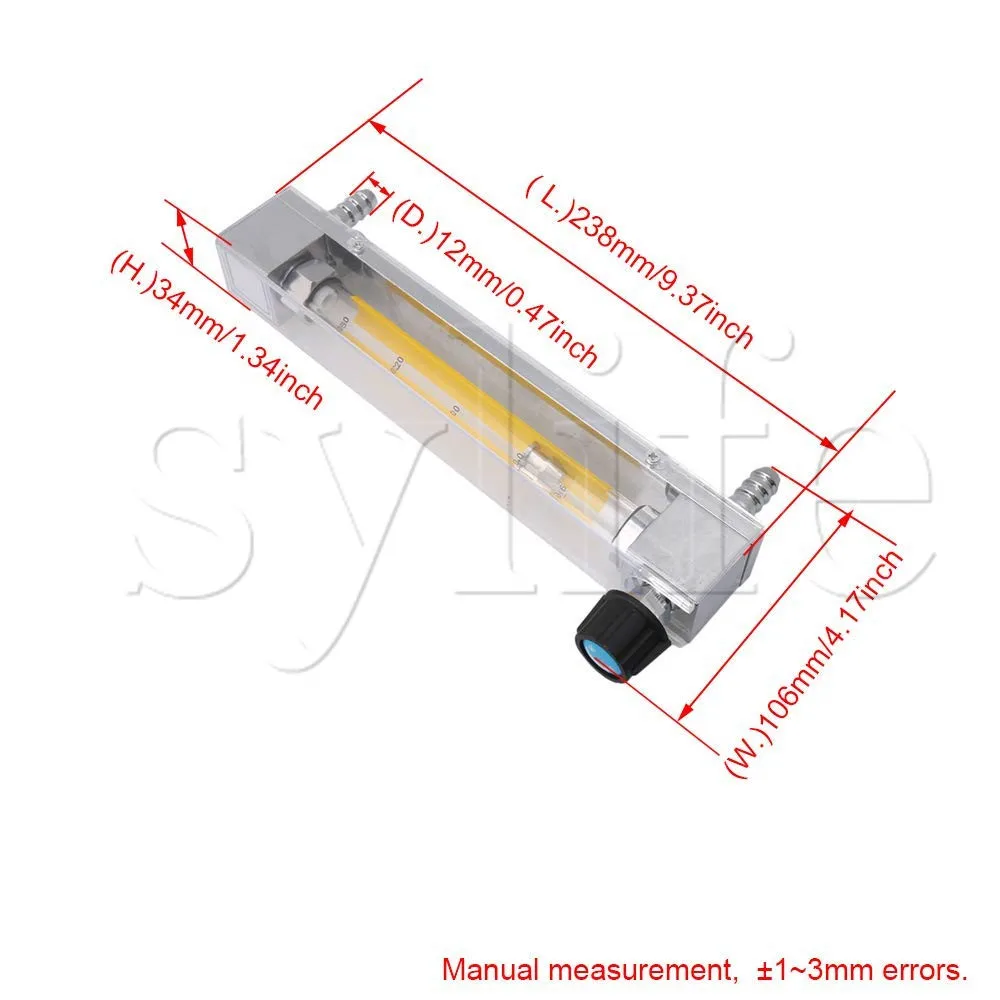 LZB-10 16-160L/h Clear Plastic Tube Flow Meter for Water Liquid Flowmeter Fit for 12mm Hose