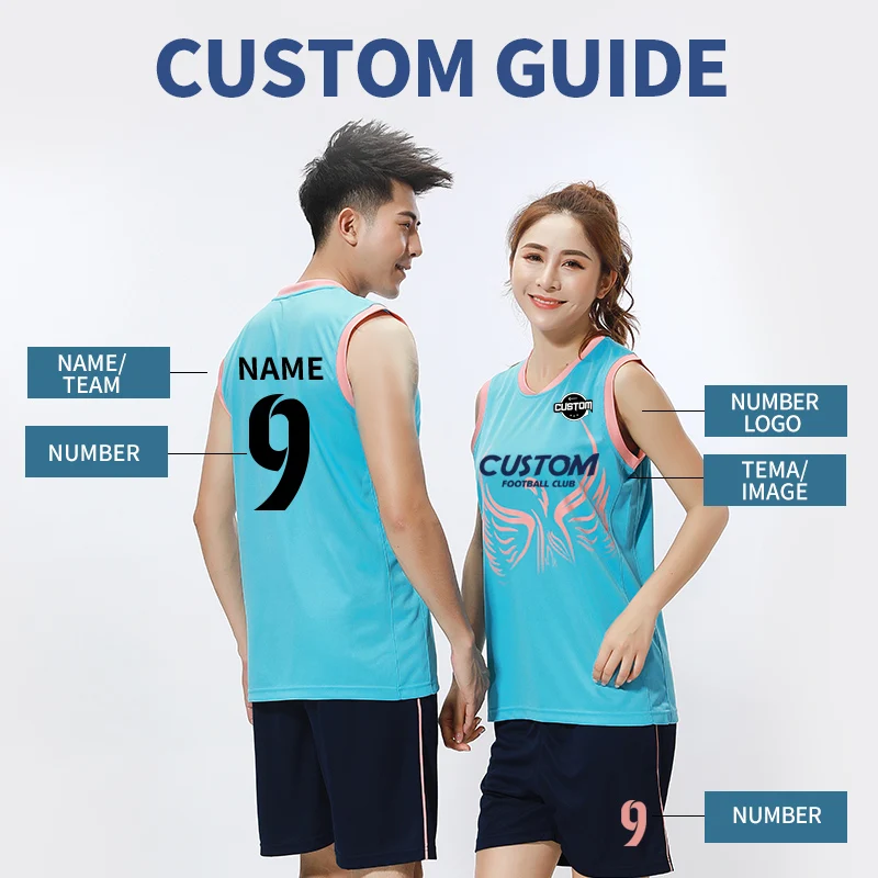 Mens Volleyball Uniforms Shirt Sleeveless T Shirts Men Badminton Shirt Table Tennis Set Team Running Sport Fitness Suit