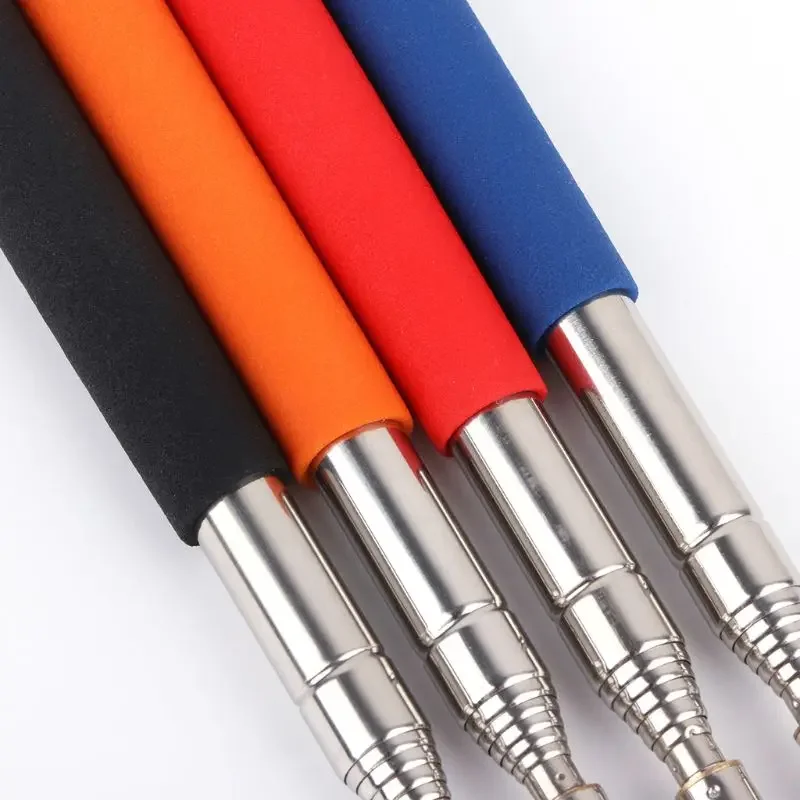 Professional Torch Whiteboard Pen Felt Head Stainless Steel Telescopic Teacher Pointer 1M