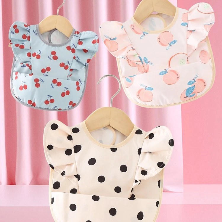 

Baby Bibs cute Soft Print Lace Infant Burp Cloth Adjustable Newborn Feeding Saliva Towel Bandana For Girl Boy Baby Drool Bibs