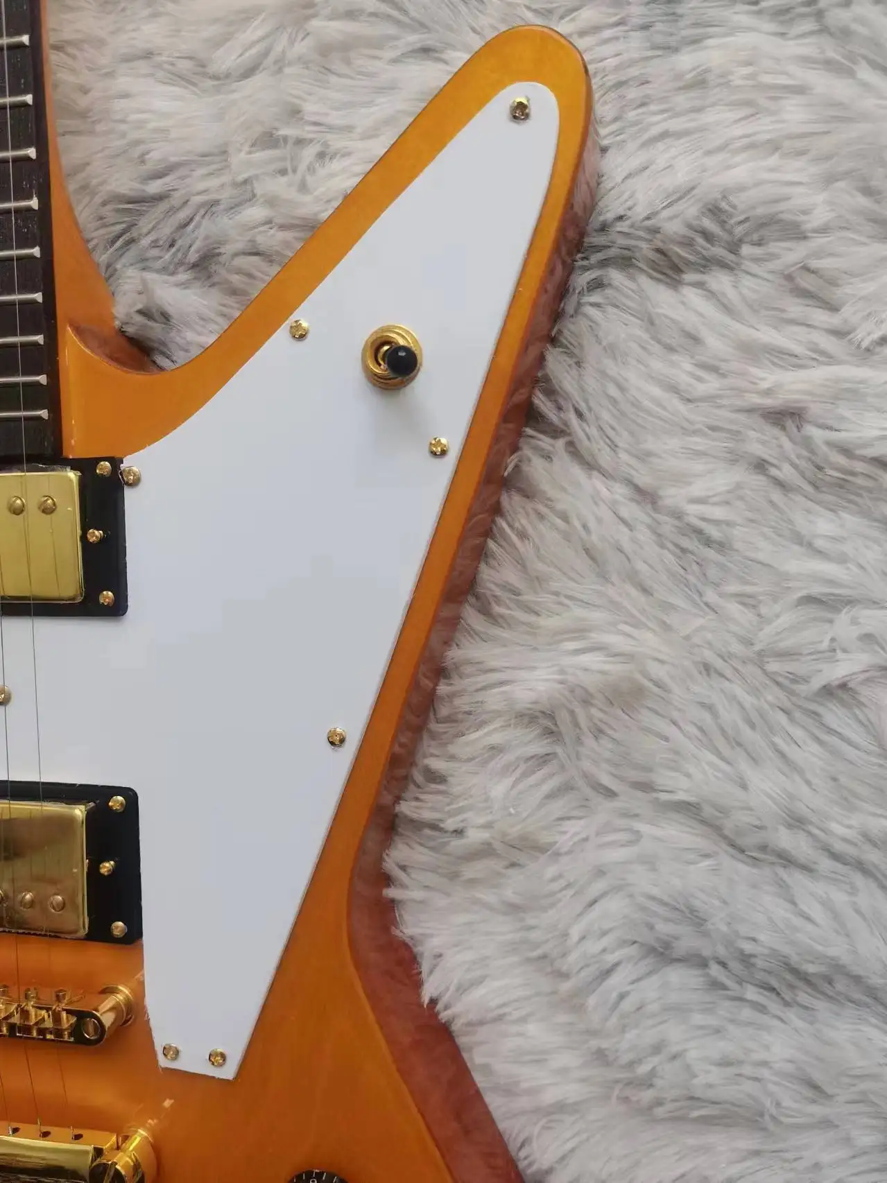 1958 Yellow Explorer electric guitar - AliExpress