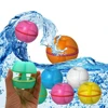 12 Pcs Magnetic Reusable Water Ball Quick Fill Balloons With Mesh Bag Self Sealing Water Splash Ball for Kids Outdoor Activities 3