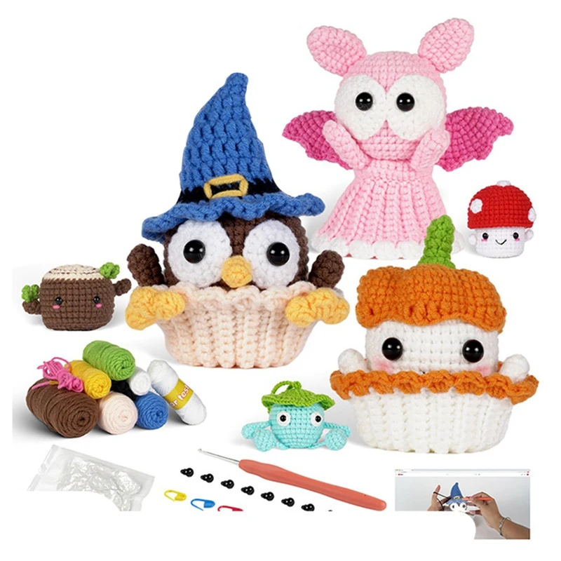 1set-crochet-kit-for-beginners-crochet-halloween-dolls-kit-yarn-with-detailed-tutorials-and-videos