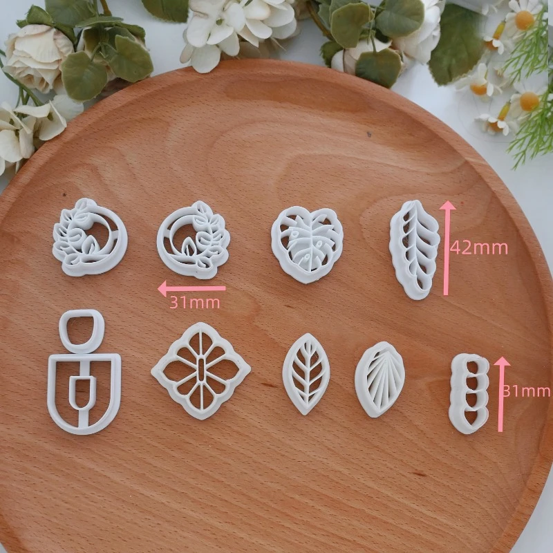 Polymer Clay Cutter Vine Geometry/heart Type Polymer Clay Mold DIY Festival Party Earrings Jewelry Pendant Shape Pottery Tools