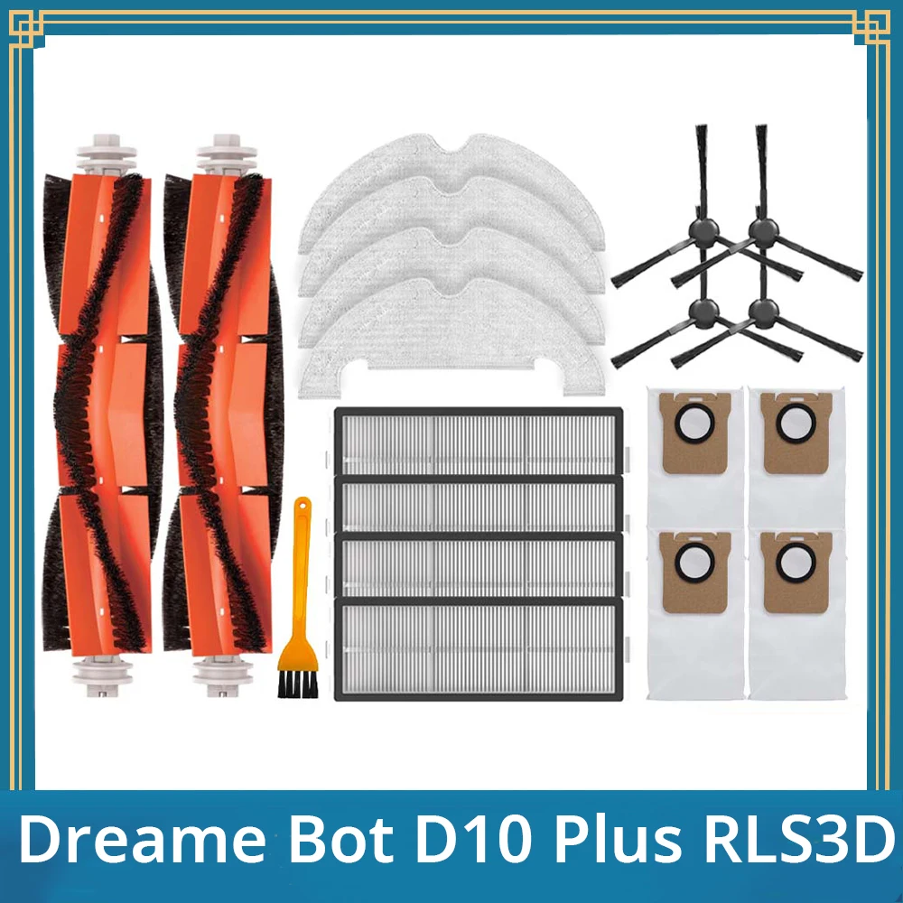 Fit For Dreame Bot D10 Plus / RLS3D / Z10 Pro / L10 Plus Roller Side Brush  Filter Mop Rag Robot Vacuums Accessories Part - AliExpress