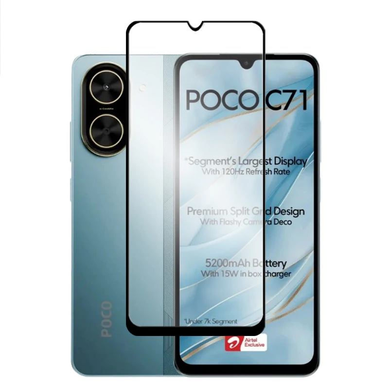6-in-1 Tempered Glass Screen Protector and Lens Film Set - 2.5D Full Coverage
