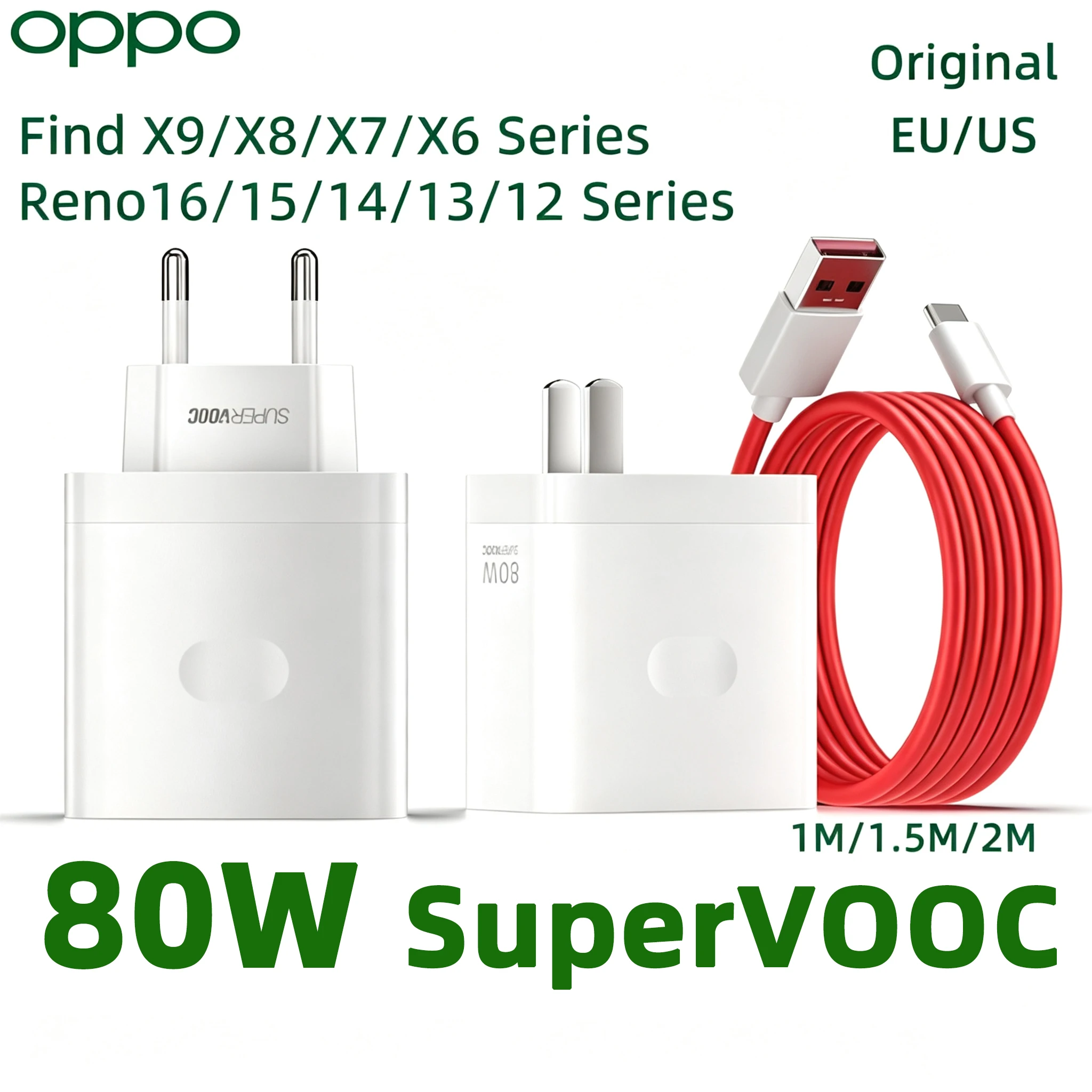 OPPO 80W SUPERVOOC USB Type A to C Power Adapter