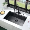 For Kitchen Sink Single Bowl Undermount Workstation Sink With Cutting Board Sinks Organizer Multifunction Strainer Waterfall 3