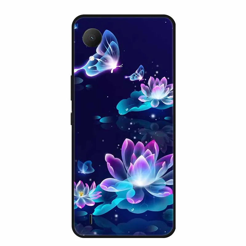 Rose Flower Design Black Silicone Soft Phone Case - Elegant Protective Back Cover