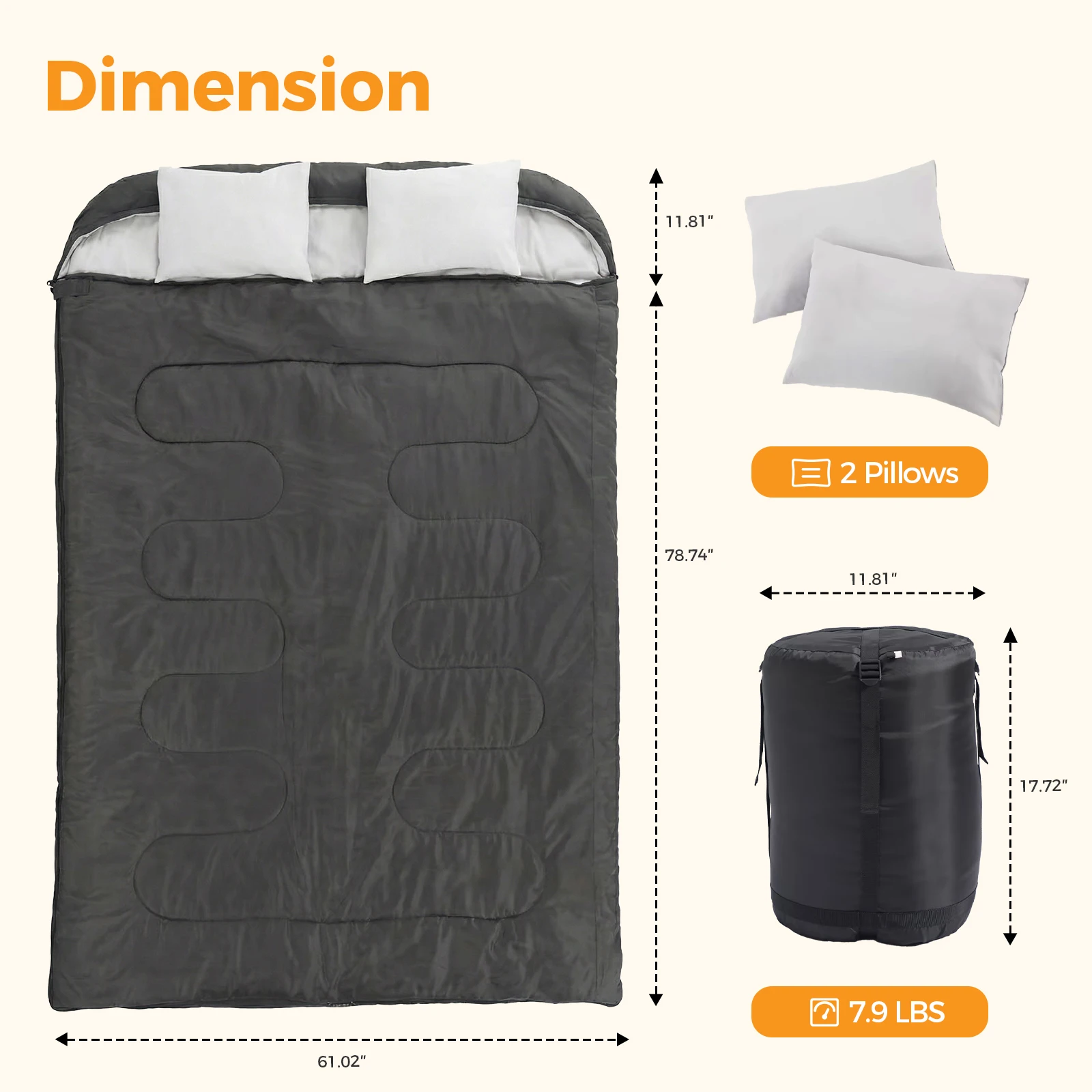 Double Camping Sleeping Bag 3