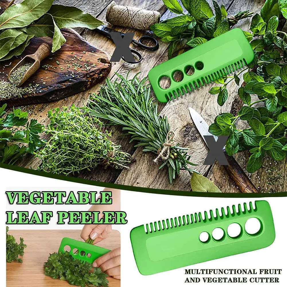 New Vegetable Herb Eliminator Vegetable Leaf Comb Household Cooking Kitchen Gadgets Kitchen Multifunctional Gadgets Portabl B3M0