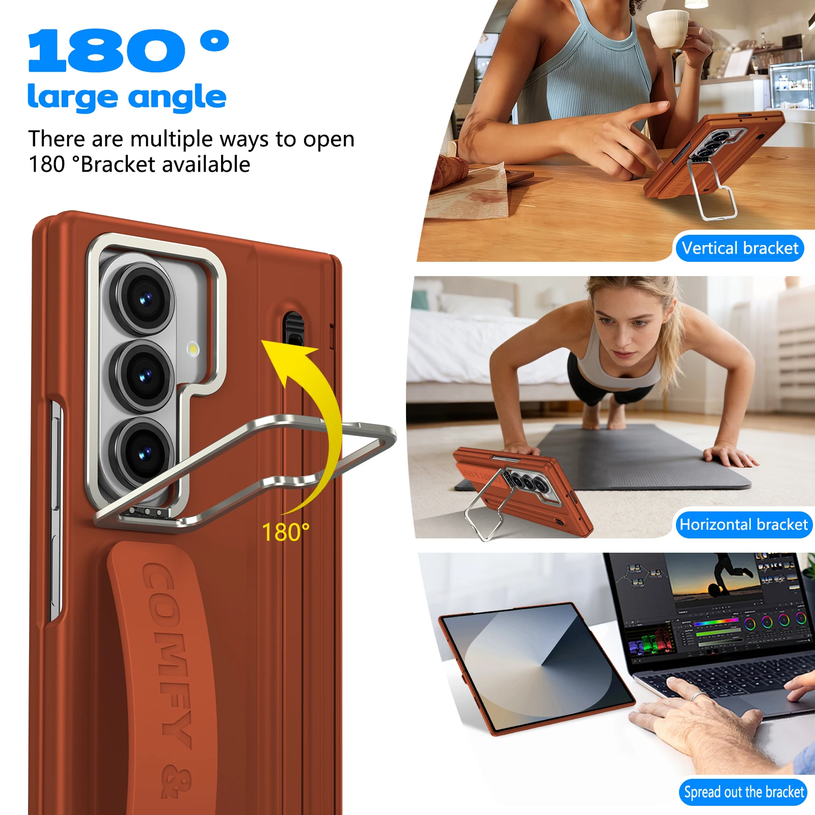 Premium Shockproof Phone Case with Built-in Screen Protector and Pen Slot Cover