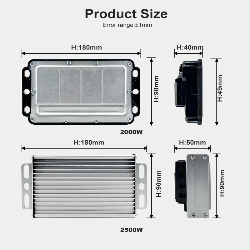 2000W Brushless DC Controller 48V 60V 72V 40A Electric Bike Electric Scooter Bru