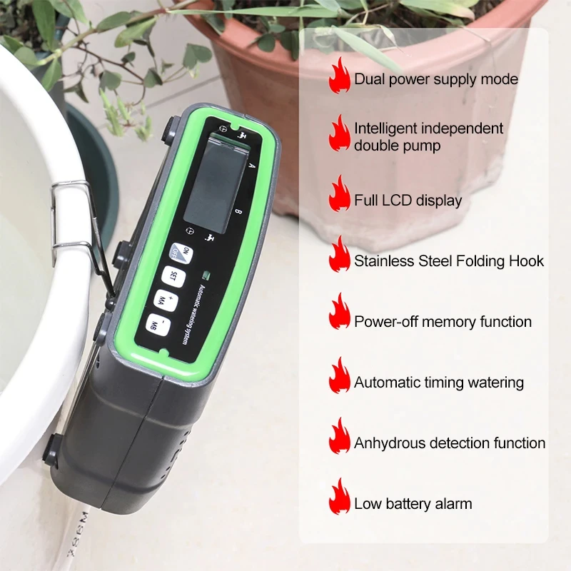 TRJZWA Kit Irrigation Goutte à Goutte Solaire 2200mAh - Arrosage Automatique Jardin Balcon Plantes