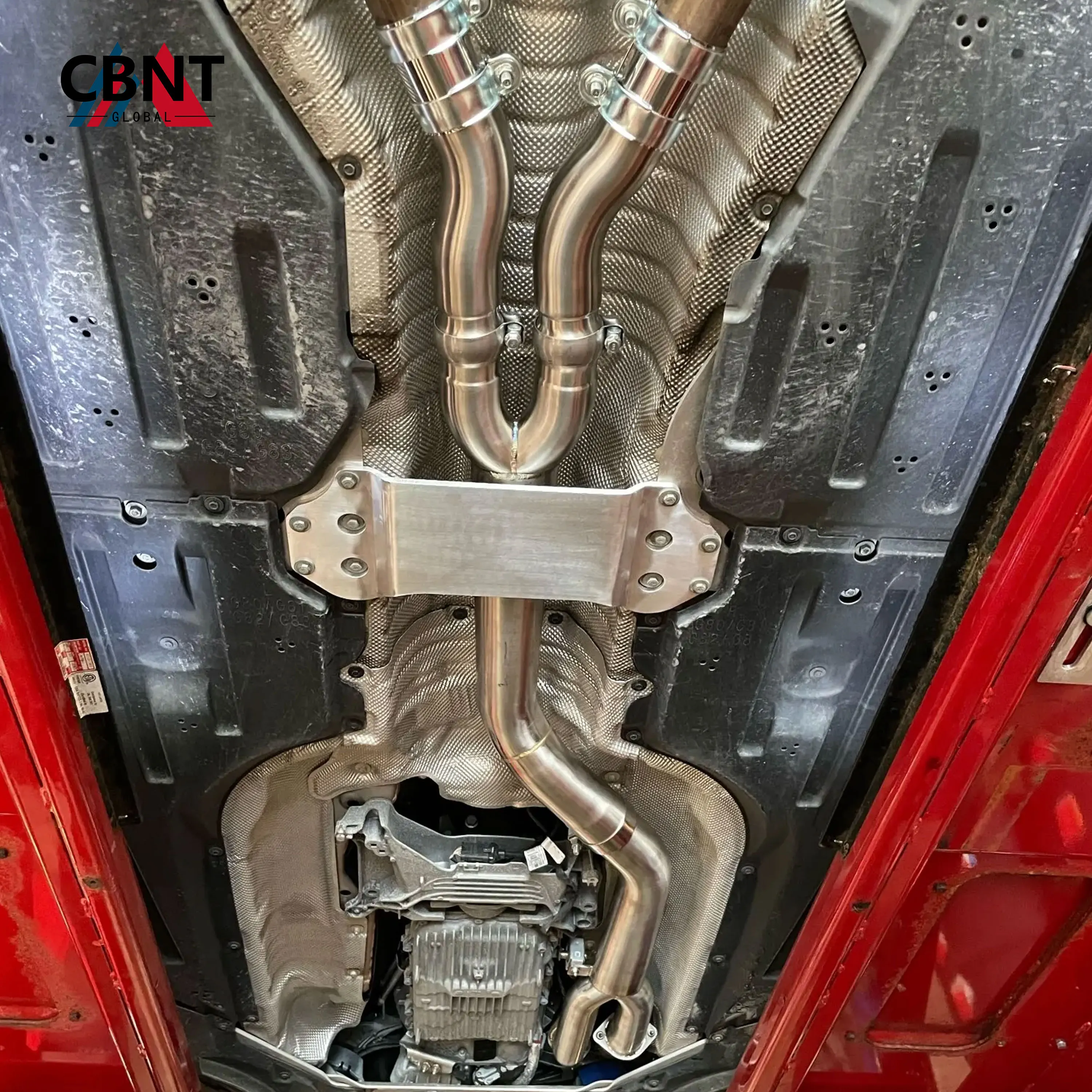CBNT for BMW G80 M3 G82 M4 G87 M2 S58 3.0T Exhaust-pipe System Middle-Pipe 89mm/3.5inches 304 Stainless Steel Exhaust Mid Pipe