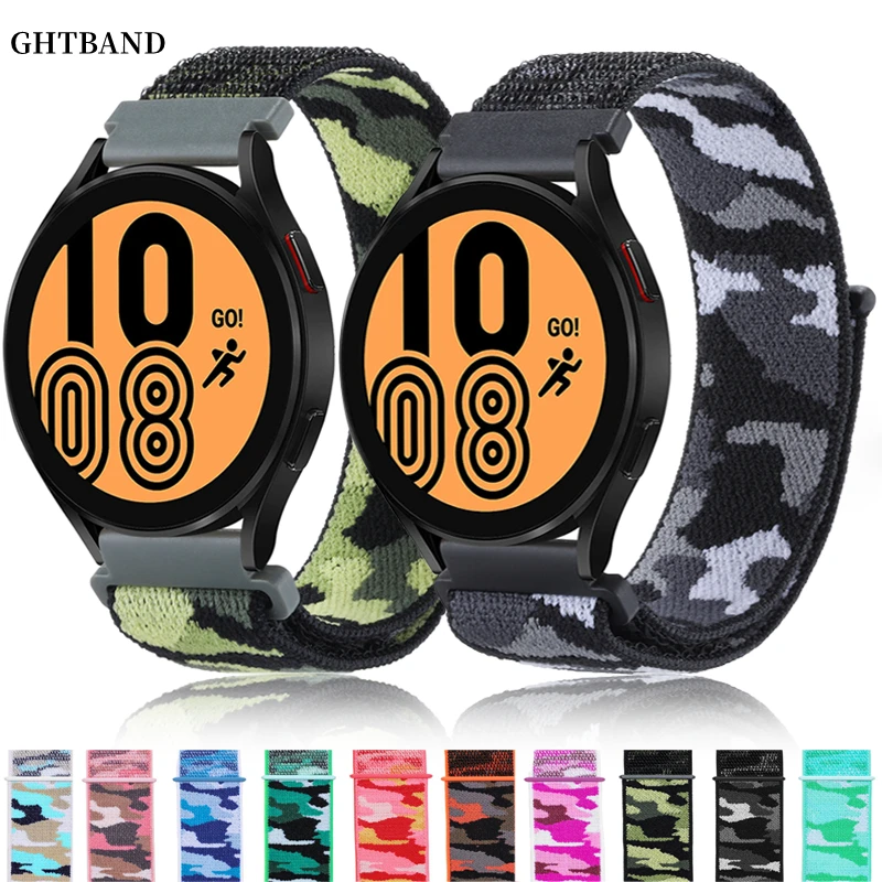 Ремешок нейлоновый для Samsung Galaxy Watch 4 3 classic active 2/Gear S3/S2, браслет для наручных часов Huawei watch GT 2e pro band 22 мм 20 мм