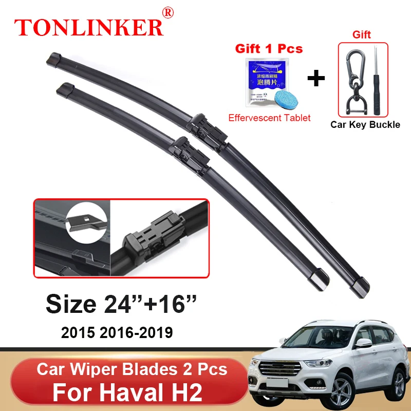 TONLINKER Wiper Blades For Haval H2 2015 2016 2017 2018 2019 2020 Car Accessories Front Windscreen Wiper Blade Brushes Cutter