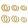 10pcs Stainless Steel Small Hoops Earring Piercing Ear Cartilage 8-20mm Women Men Stainles Steel Round Circle Pendientes 1