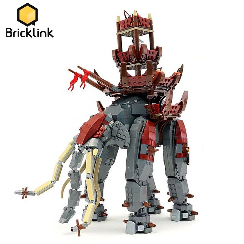 Bircklink Ideas Movie King Of Ring War Giant Oliphant Bricks Model Animal Elephant Set Building Blocks Toys For Children Gift