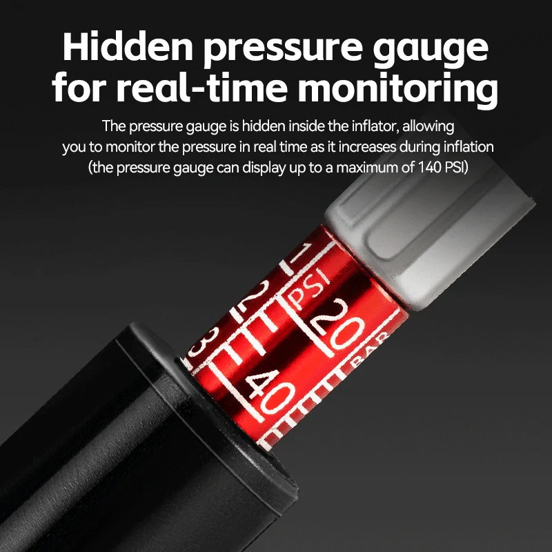 ROCKBROS LD-0510 Bicycle Pump 220PSI Mini Hand Air Pump Tire Inflator Schrader Presta Portable AV/FV MTB Bike Road Bike Accessories - Image 5