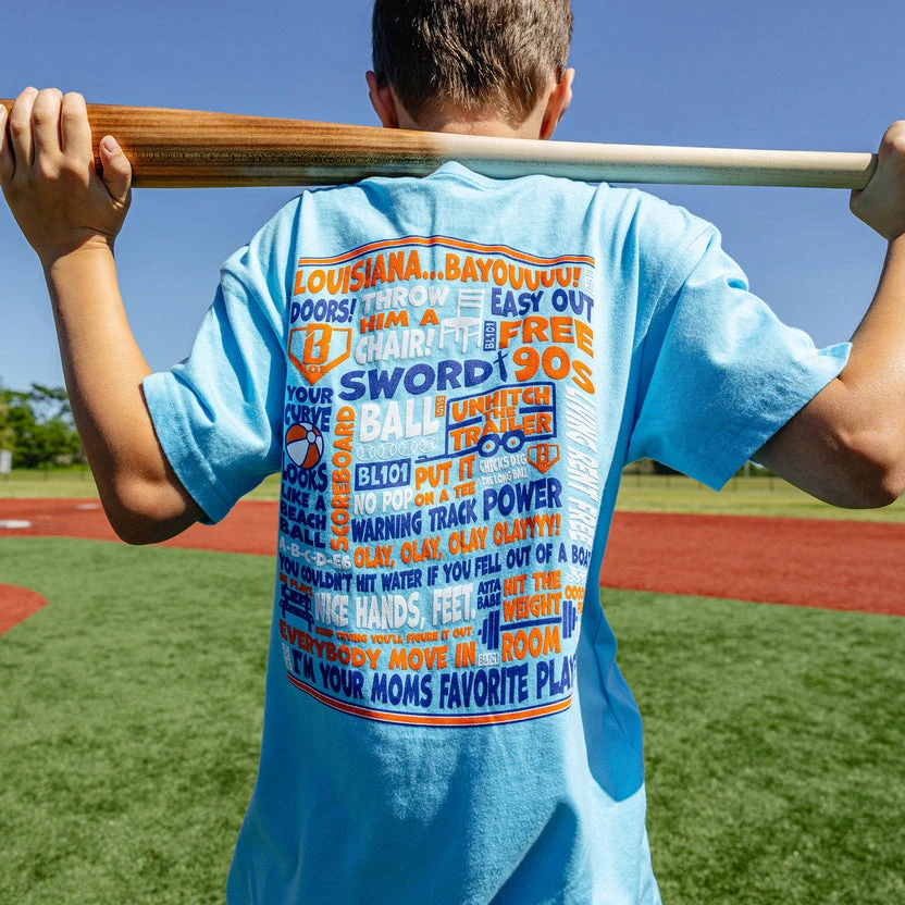 2026 Sommer Neu Baseball Lifestyle 101 Garbage Talk Jugend Baumwoll-Kurzarm-T-Shirt Familien-Partnerlook, Kinder