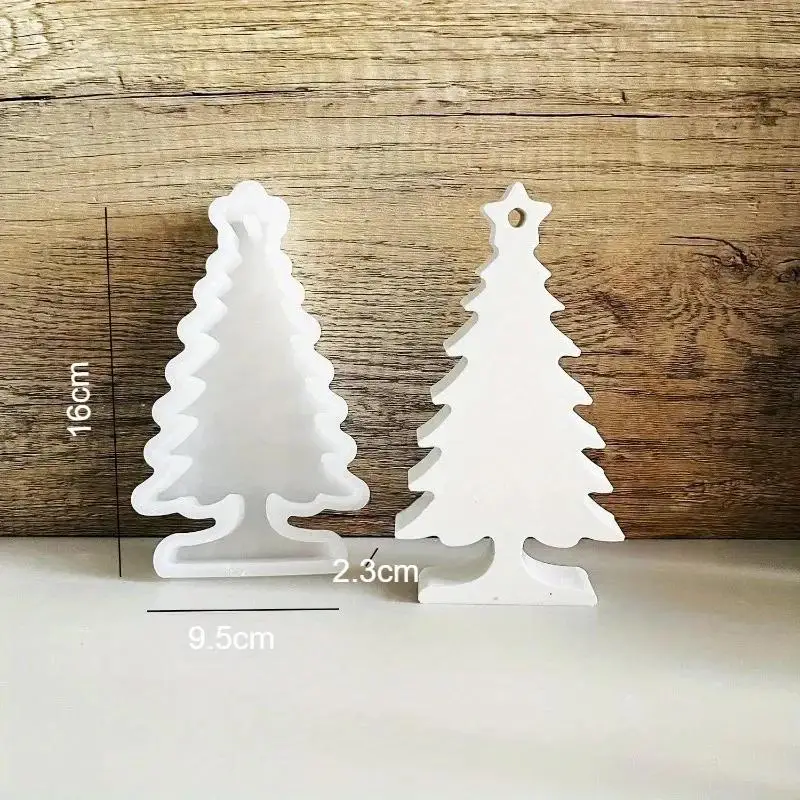 New 1pc Christmas Trees Pine Tree Molds Handmade Decoration Resin Casting Christmas Trees Mold Pine Tree Ornaments Casting Molds