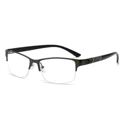 Vintage - Style Metal Half Frame Anti - Blue Light Reading Glasses - Farsight 4.0 (GREY)