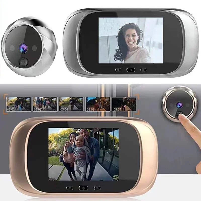 2.8 inch Door Ring Monitor LCD Digital Peephole Doorbell 90 Degree Door Eye Viewer Camera Night Vision Photo