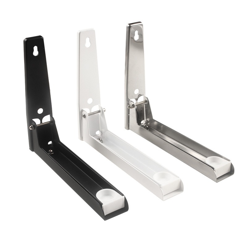 Stainless Steel Microwave Foldable Oven Shelf Rack Support Frame Stretch Adjustable Wall Mount Bracket Holder Kitchen Storage