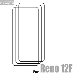 Premium Tempered Glass Screen Protector with Anti - Scratch and Soft Fiber Lens Film - Reno 12 FS (3 PCS Glass)