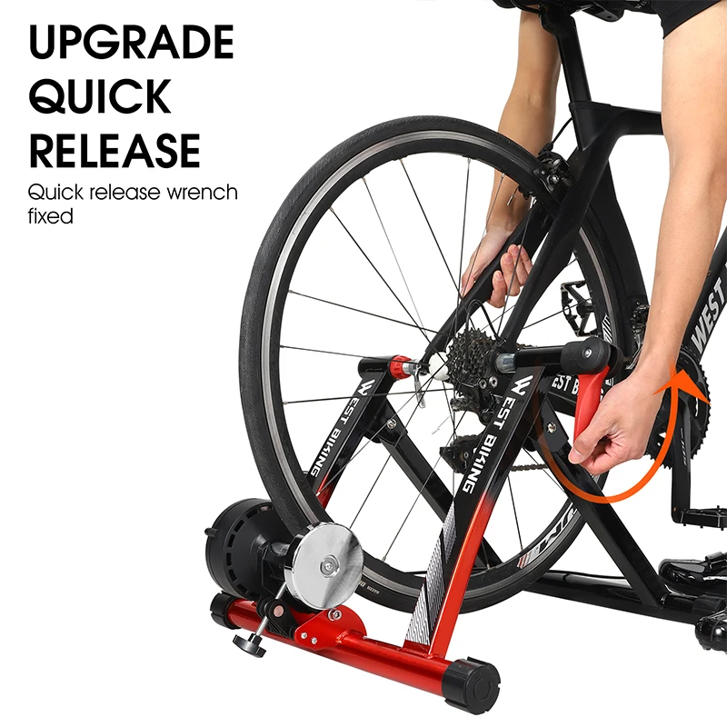 WEST BIKING Indoor Bike Trainer 6-Speed Magnetic Resistance Home Exercise Bicycle Trainer MTB Road Stationary Cycling Training