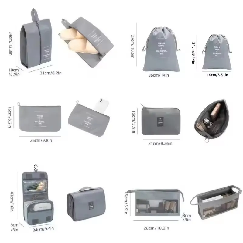 Ultimate Travel Packing Cube Set - 8-Piece Portable Luggage Organizer