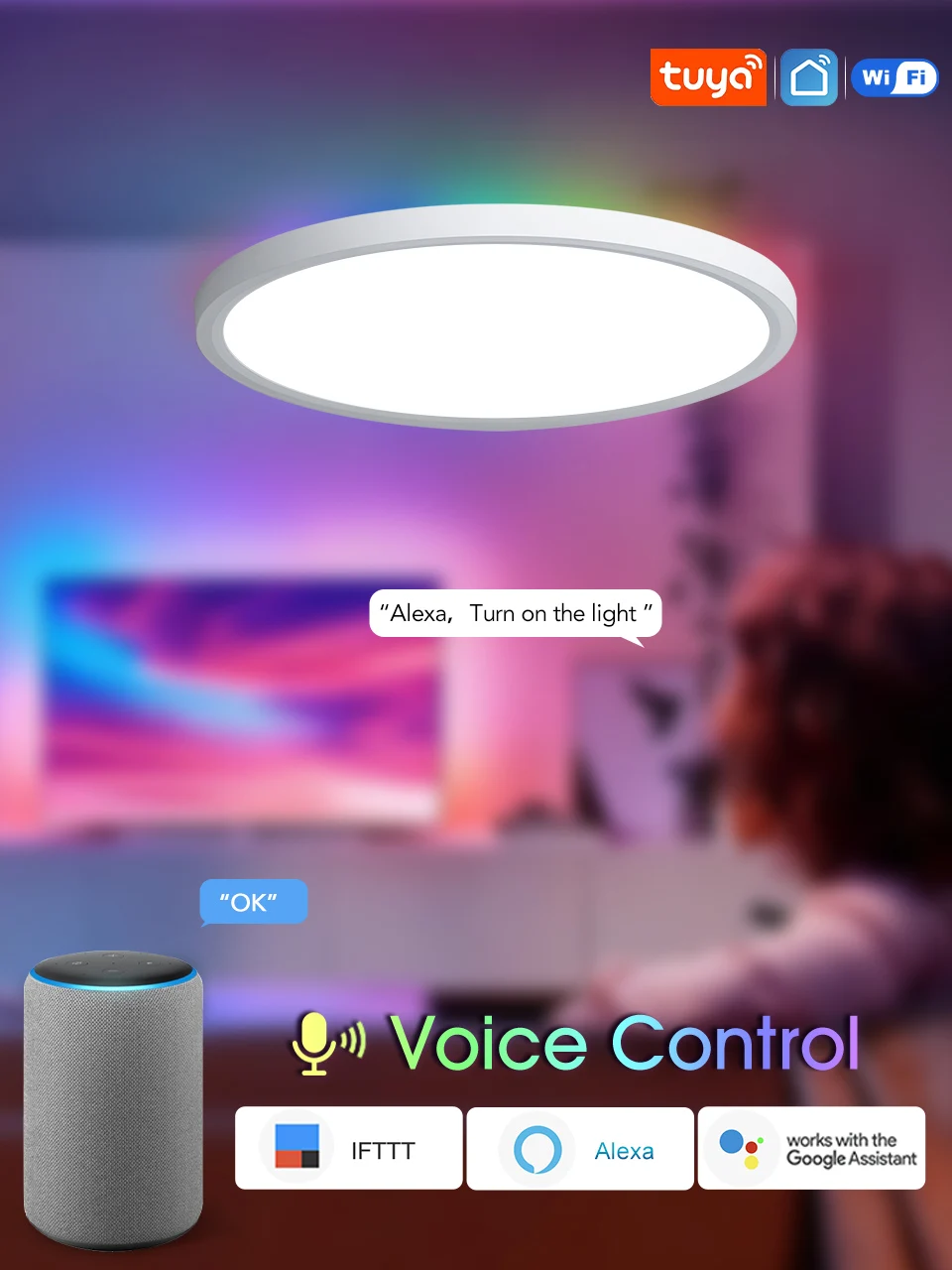 Smart Ceiling Light Ambient Effects