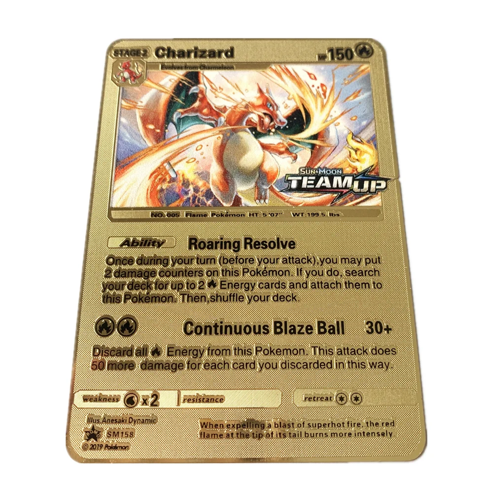 New 10000 Point Arceus Vmax Pokemon Card Metal DIY Card Charizard Gold Limited Edition Gift Game Collector Card for Kids