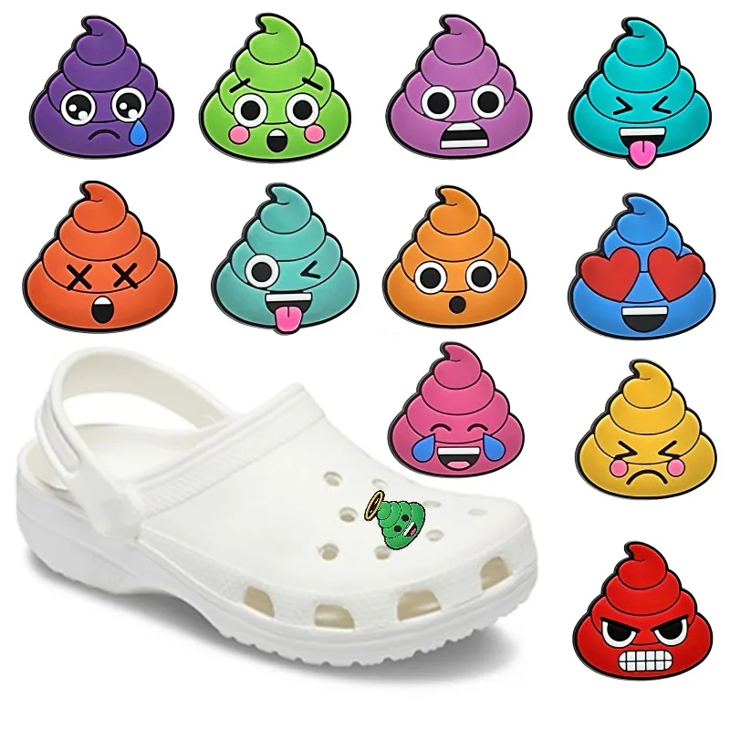 1PCS Funny Poop Croc Charms Accessories Sneakers Garden Shoe
