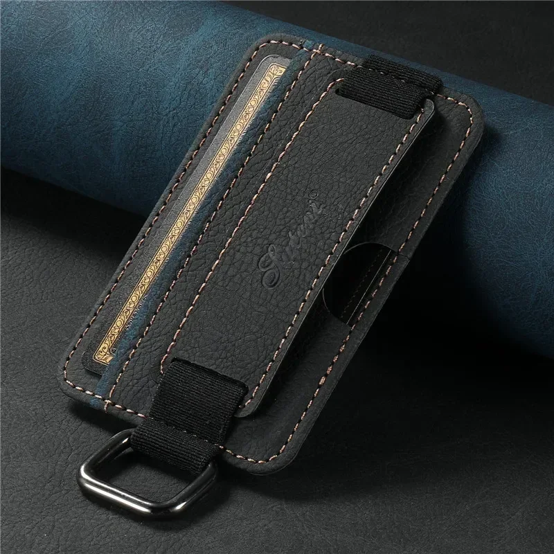Luxury Universal Leather Stick-On Case with Card Holder