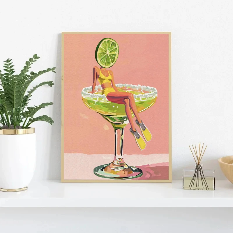 Vibrant Cocktail Celebration Canvas Art - Fun Bar & Kitchen Décor
