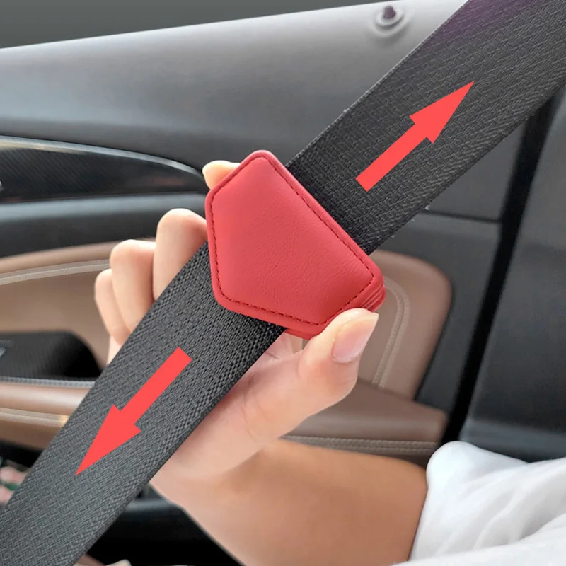 Car Seat Belt Clip Magnetic Safety Belt Fixed Limiter PU Seat Fixed Limit Card Clip Car Interior Accessories seat belt clip
