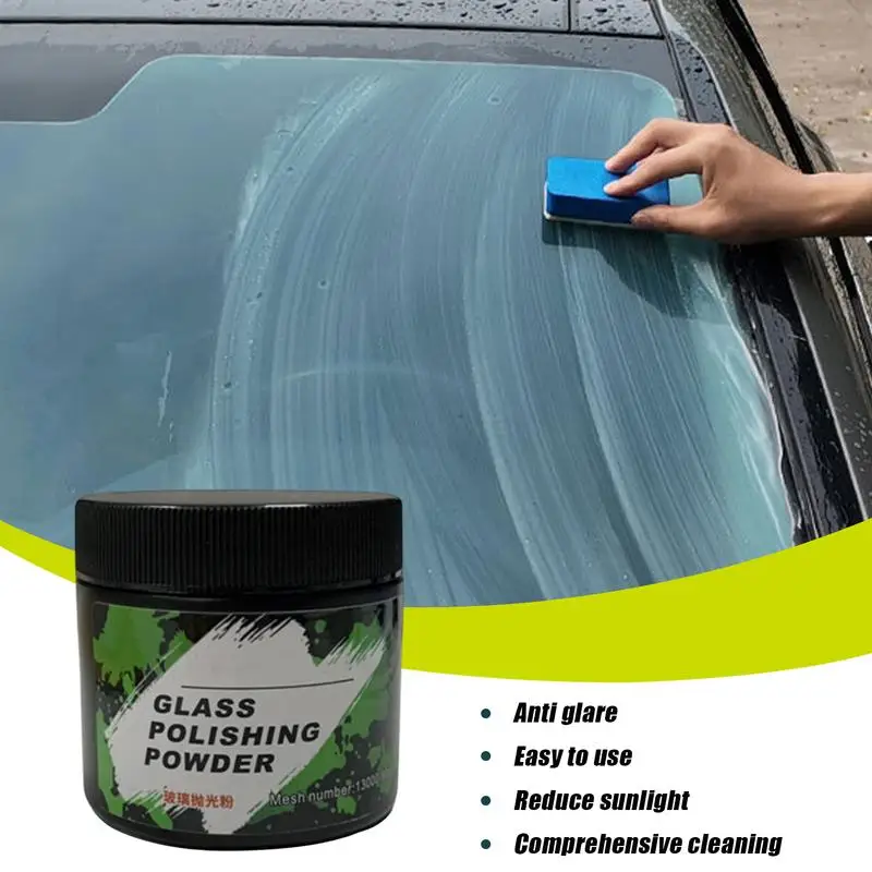 Auto Glass Repair Powder 80g Heavy Oil Film Polishing Powder High Performance Professional car Windscreen Scratch Removal Powder