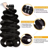 15A corps vague paquets 100% cheveux humains bruts tissage brésilien 1/3/4 pièces armure cheveux naturel Original vierge Extensions de cheveux humains 4