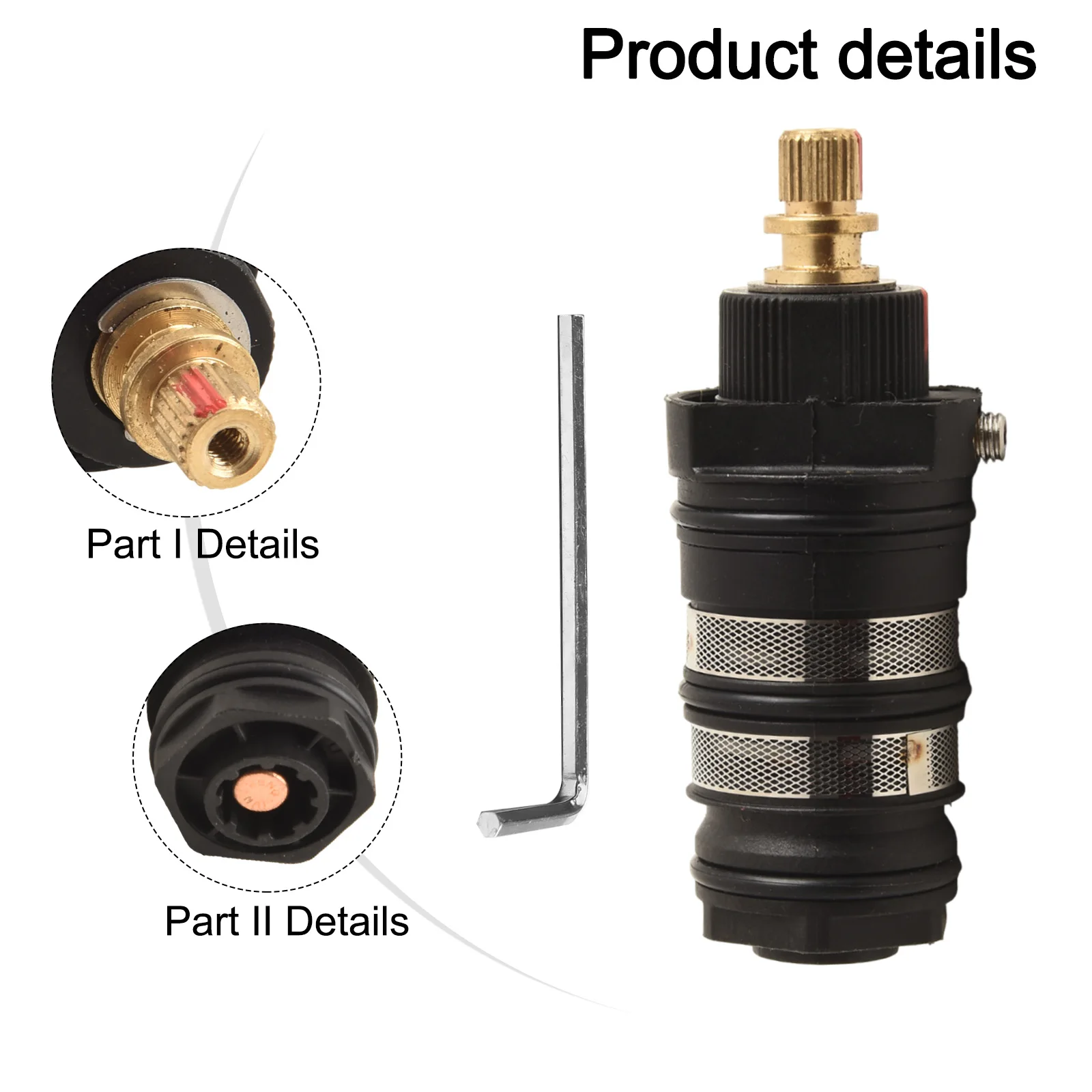 Home Improvement Plumbing Fixtures Thermostatic Spool Valves Repair Kit Thermostat Cartridge Brass Replacement