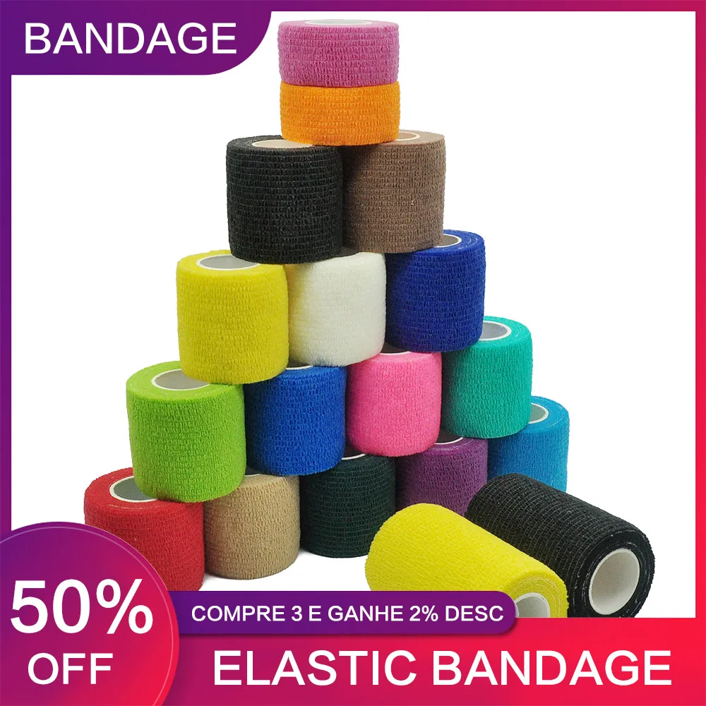 4.5m Colorful Sport Self Adhesive Elastic Bandage Wrap Tape Elastoplast
