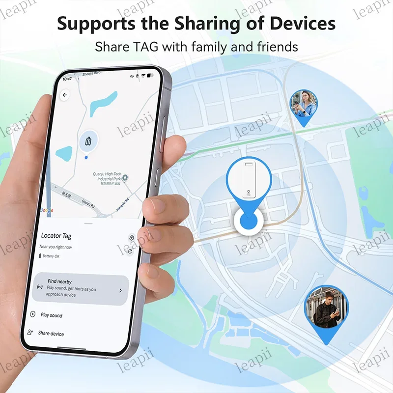 Enhanced Smart Bluetooth GPS Tracker and Positioning Finder Keychain