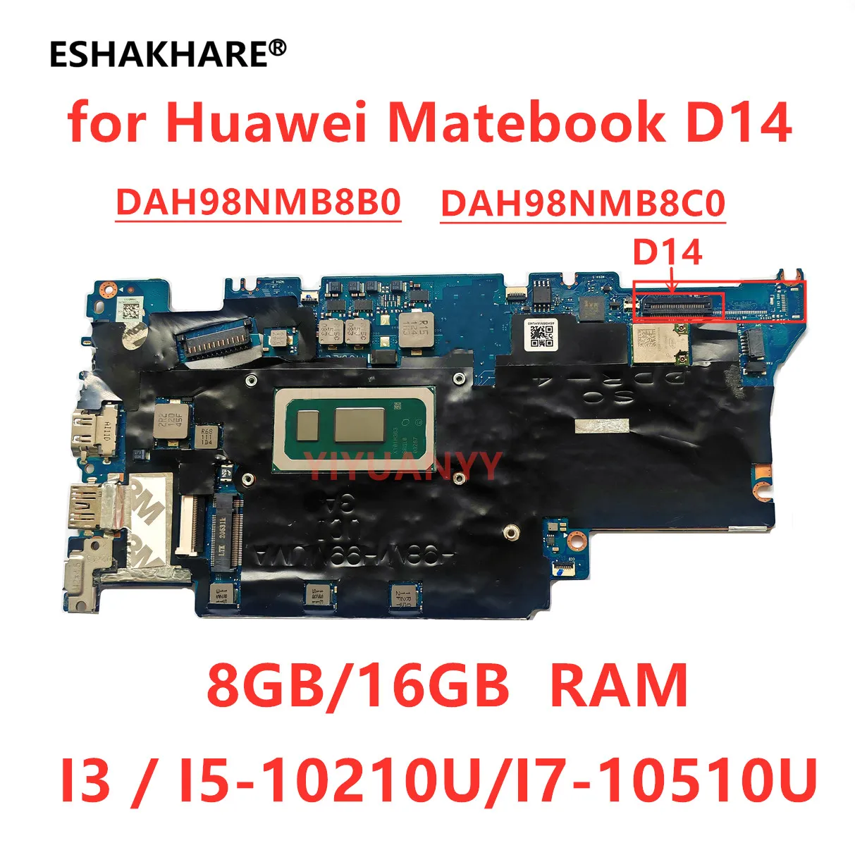DAH98NMB8B0 DAH98NMB8C0 untuk Huawei Matebook D14 D15 NbB-WAH9P