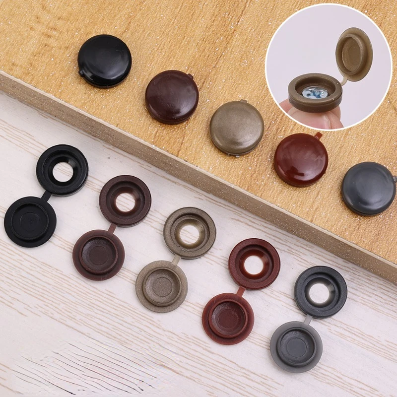 Screw Cover Cap White Black Grey Plastic One-piece Screw Cap Cover Nail Nuts Bolts Decorative Folding Ugly Covers