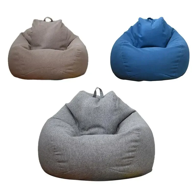Lazy Sofa Cover Bean Bag Lounger Chair Sofa Seat Living Room Furniture Without Filler Beanbag Bed Pouf Puff Couch Tatami