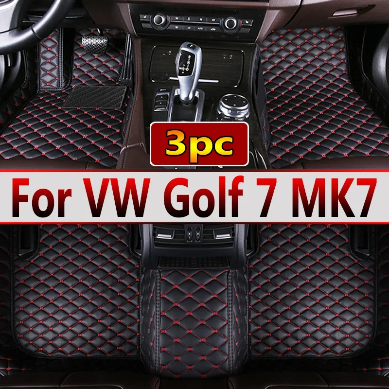 

Автомобильные коврики для Volkswagen vw Golf 7, MK7, 2020, 2019, 2018, 2017, 2016, 2015, 2014, 2013, Защитные чехлы для автомобильного интерьера, коврики